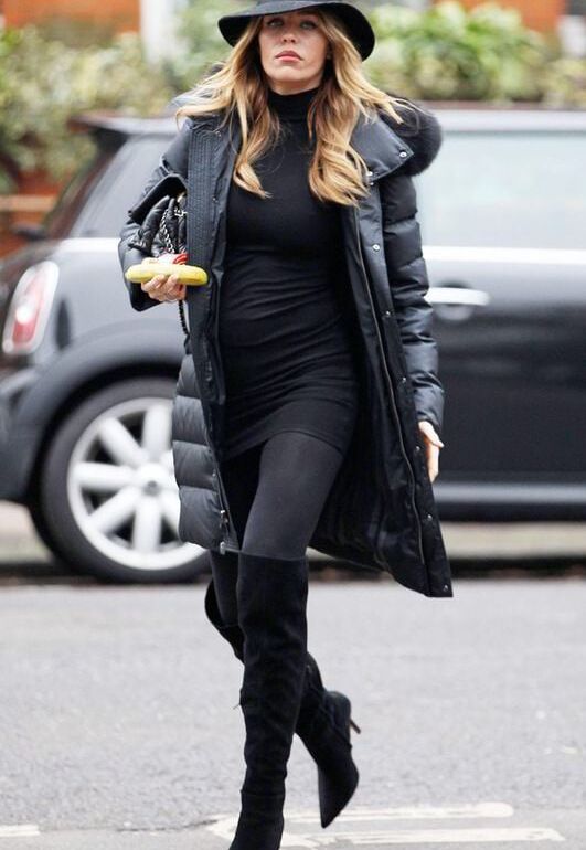 Female Celebrity Boots &amp; Leather - Abbey Clancy
