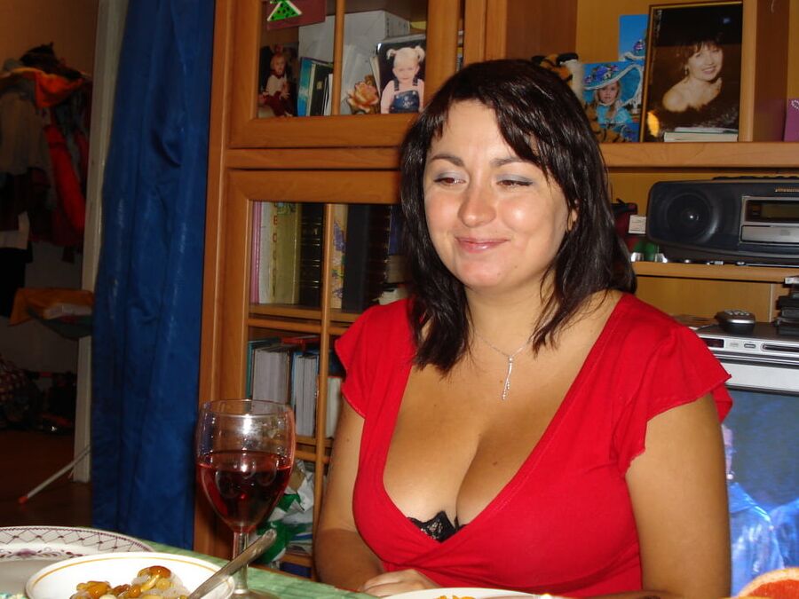 Russian mature wife Marina with big boobs