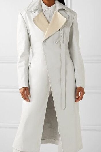 White Leather Coat - by Redbull