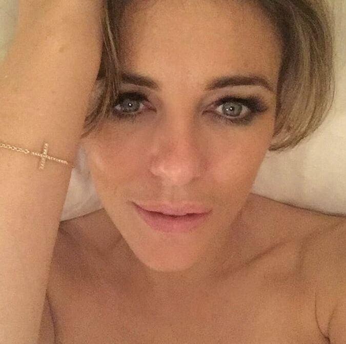 Elizabeth Hurley Amazing Cock Tease Wank And Cum For Her