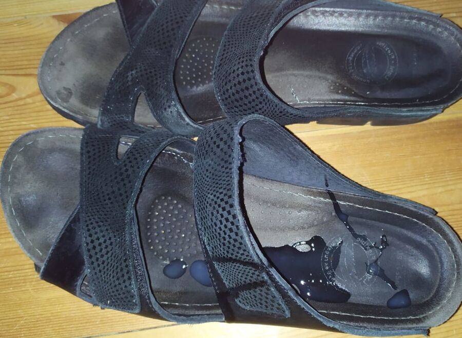 My girlfriend&;s worn Batz sandal