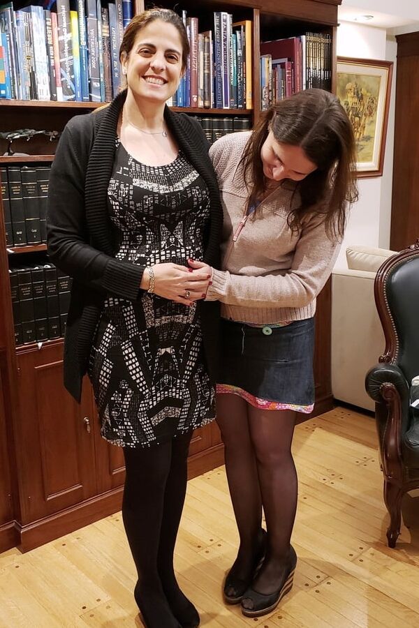 Pregnant Jew in Pantyhose