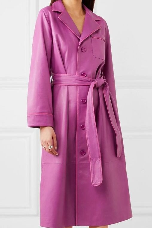 Purple and Pink Leather Coat - by Redbull