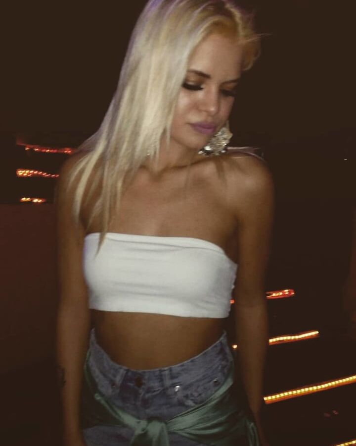 Serbian slut skinny blonde girl Veronika Vojinovic