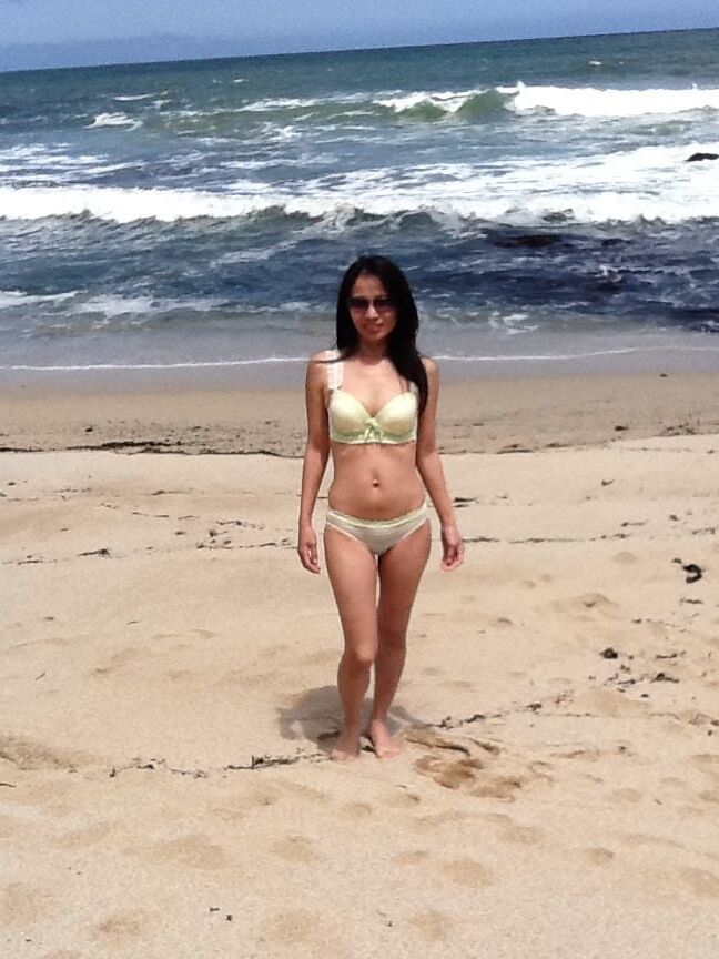 Bikini Hotwife At The Beach