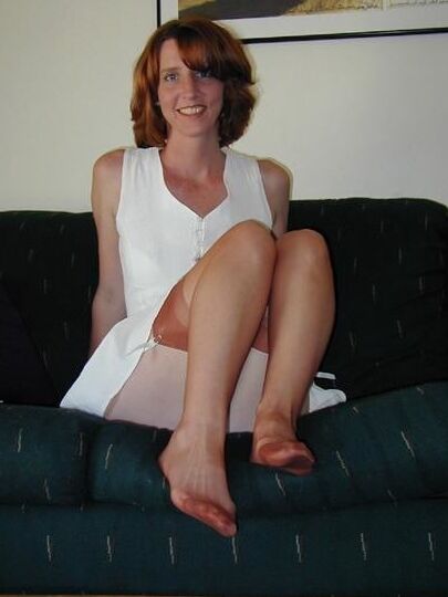 Wife in tan stockings
