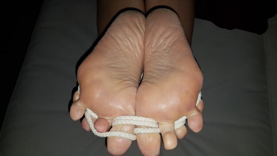 Foot bondage and anal fucking