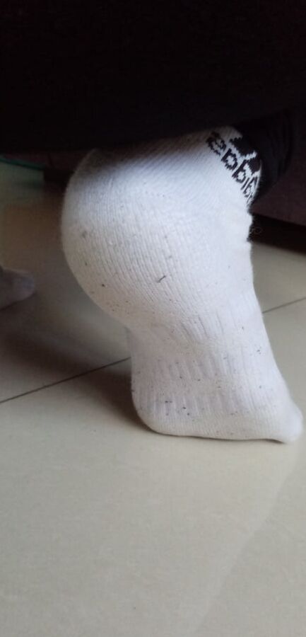 My gf in white socks ( days worn)