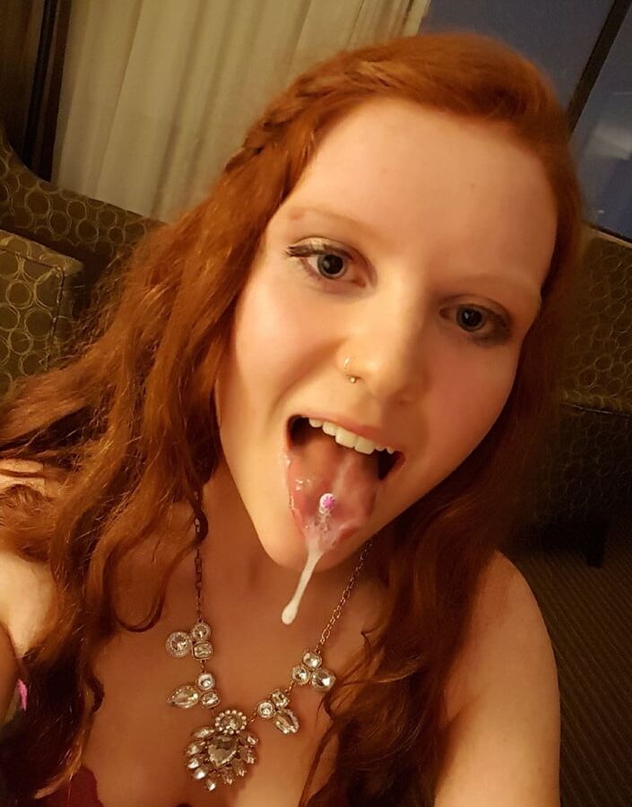 Redhead cumslut girlfriend exposed