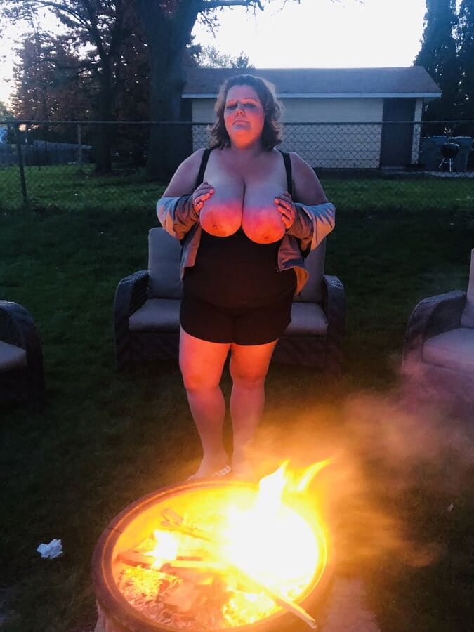 Late night by the fire-can I hold your beer for you?