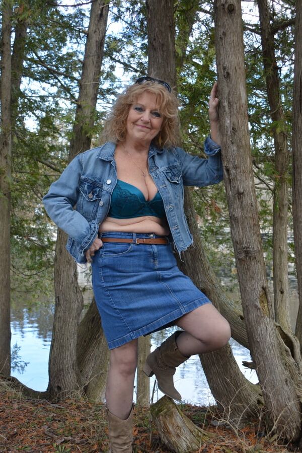 Country Time with Blue Bra and Panty set