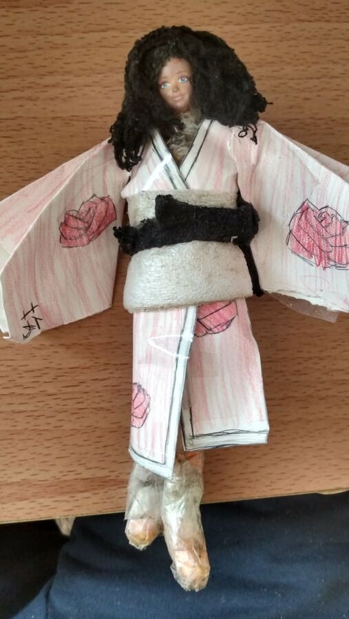 Sakura, in a kimono (Mini Barbie doll)