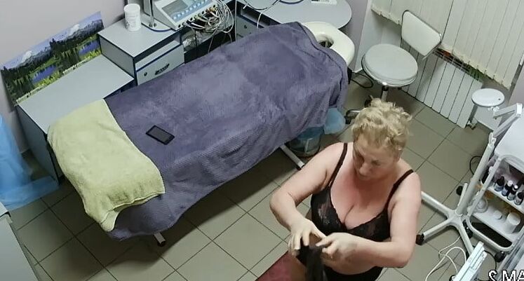 Hidden cameras. Beauty salon spying on mom