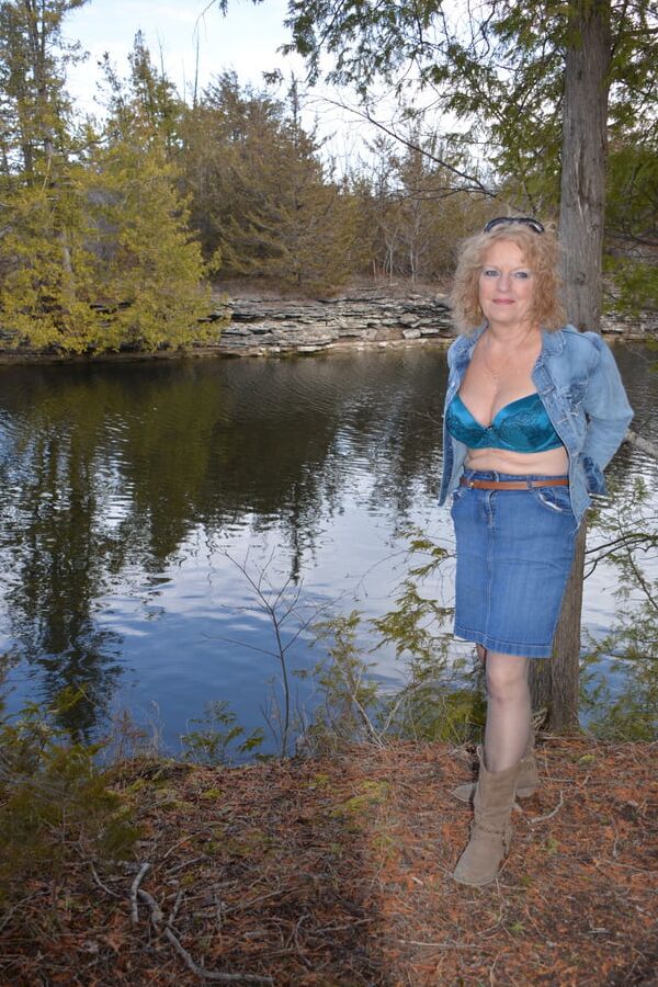 Country Time with Blue Bra and Panty set