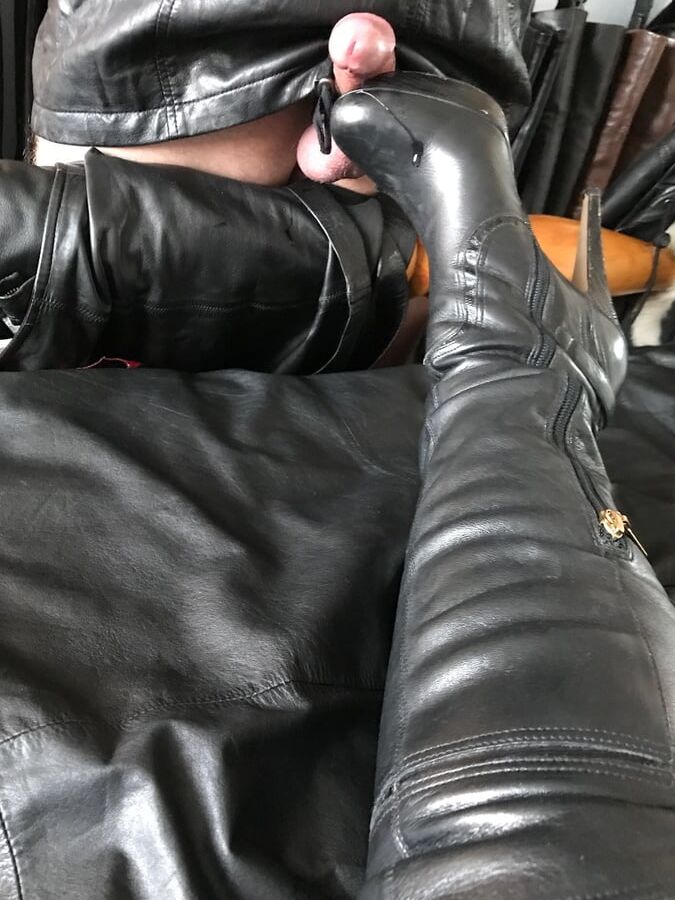 Cum covered boots