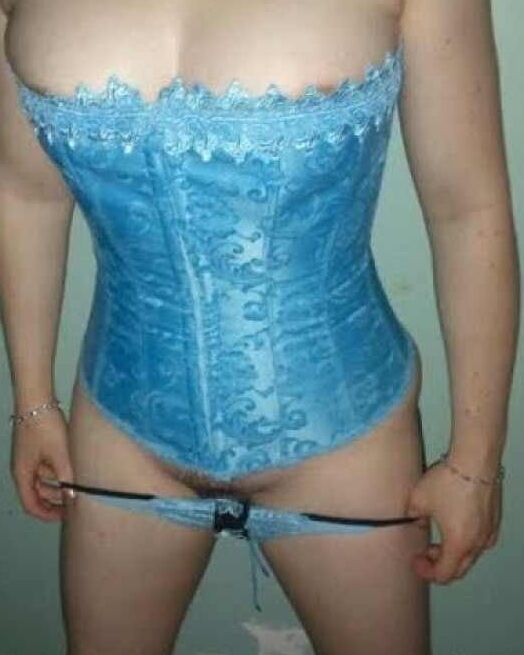 Tara baby blue corset