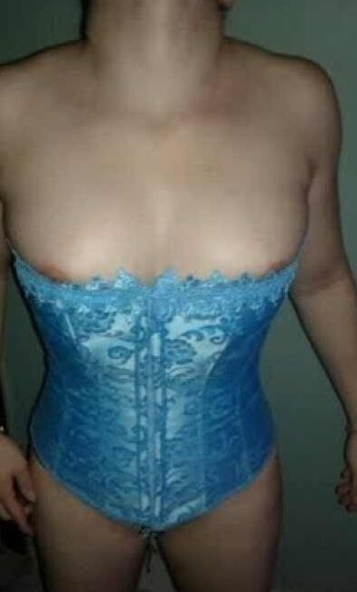 Tara baby blue corset