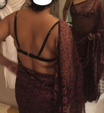 Sexy Desi wife saree with bra