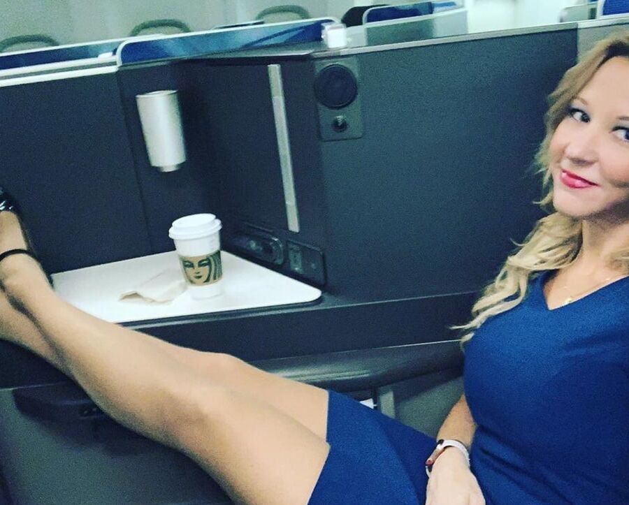 Mature stewardess is a horny mom