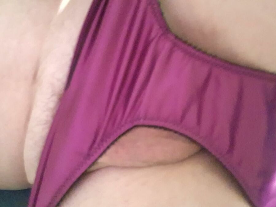Panty violet white bra
