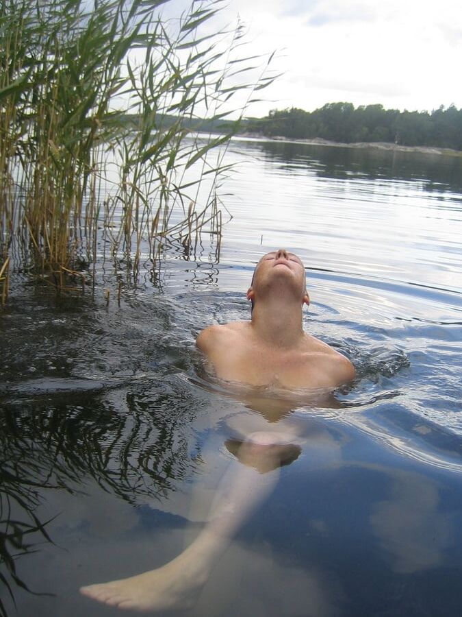 Nude swimming