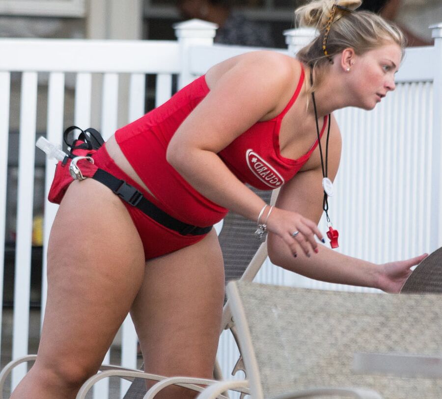 Chubby lifeguard