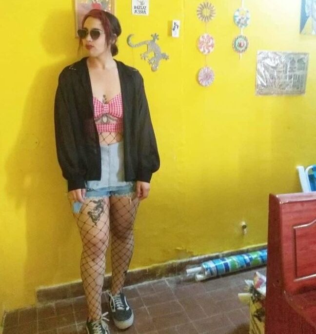 Argentinian Latina Smoking Goth bitch whore