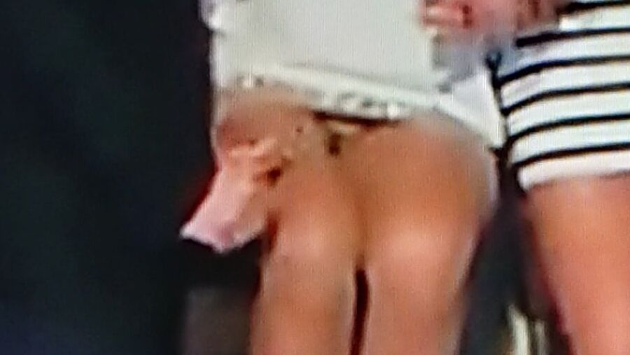Talk show panty upskirt