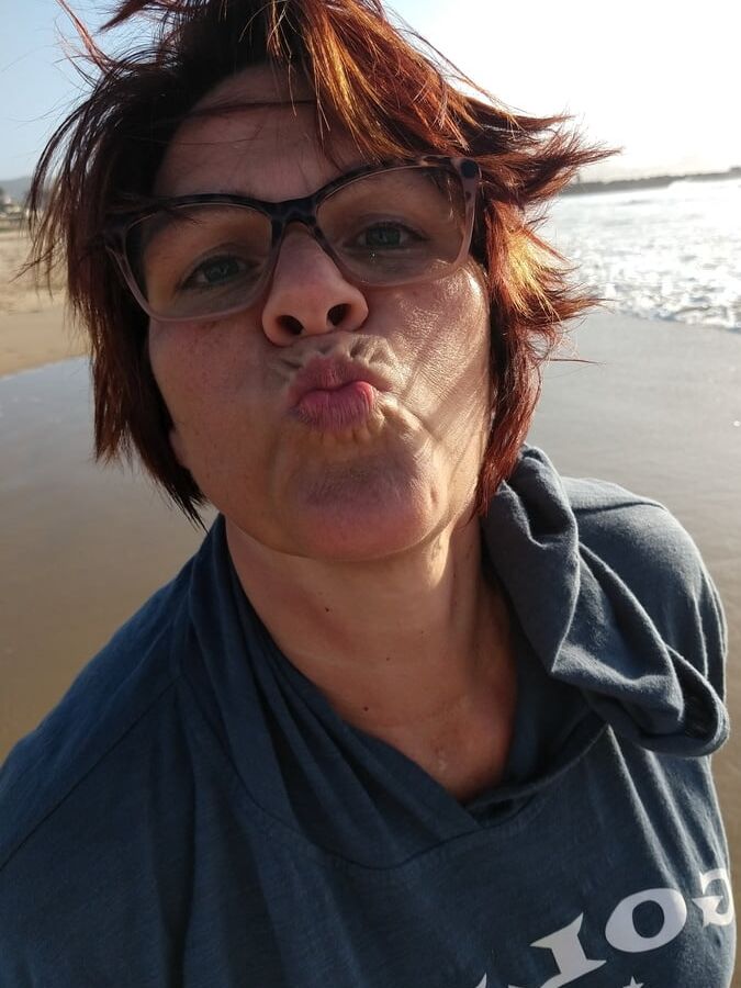 Tina at the beach