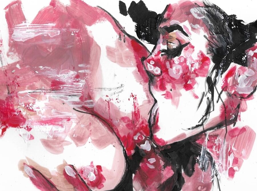 Erotic watercolor arts