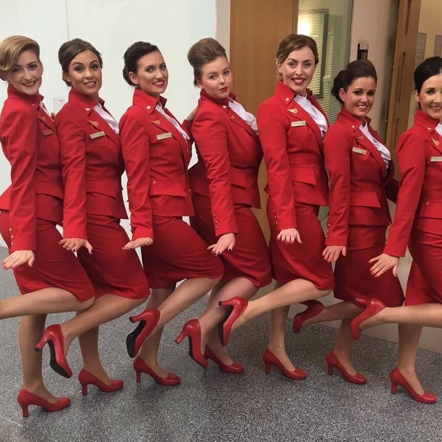 Flight Attendants in Pantyhose
