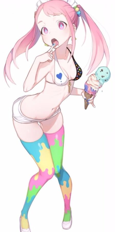 Girls with ice cream