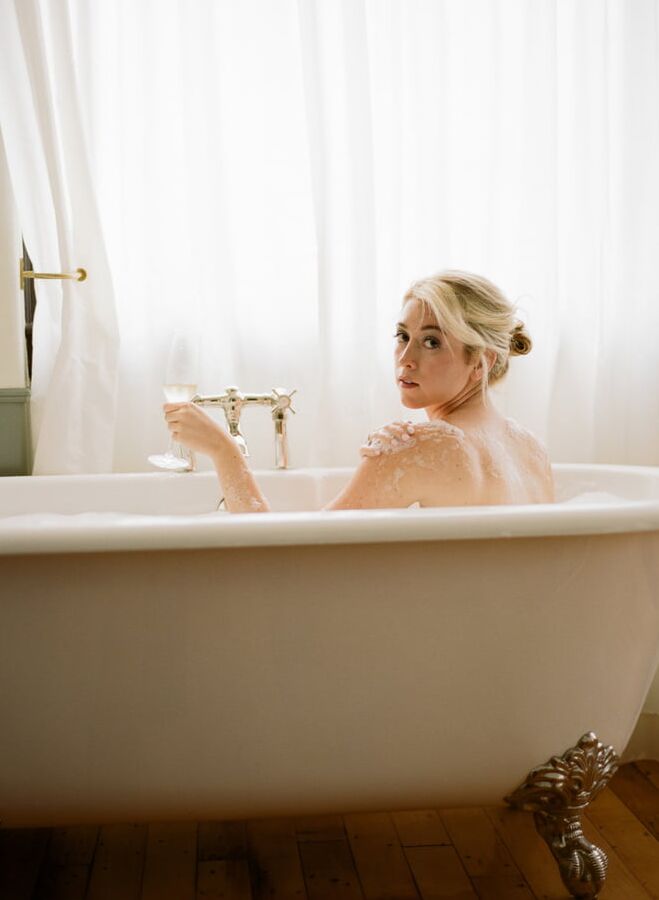 Bathing Blonde Boudoir