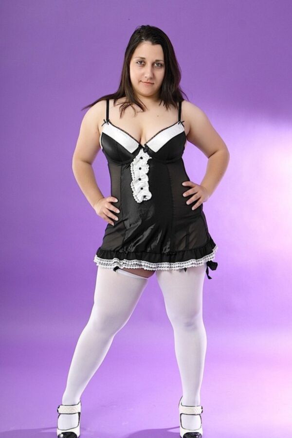 Curvy wife maid outfit