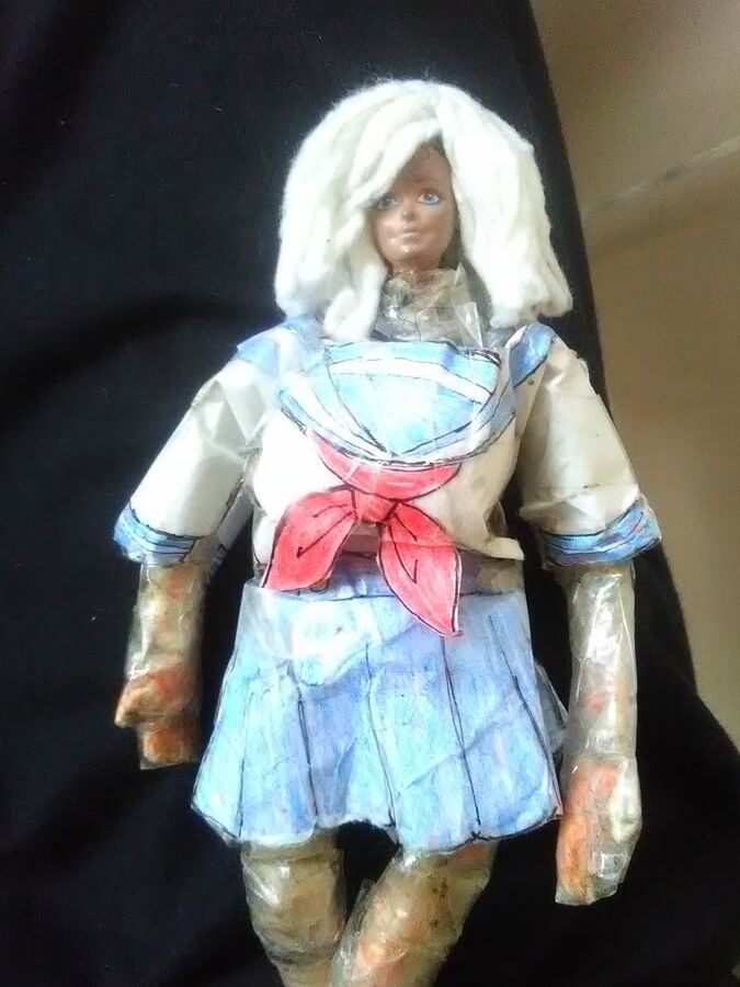Sakura in seifuku schoolgirl uniform (Barbie doll)