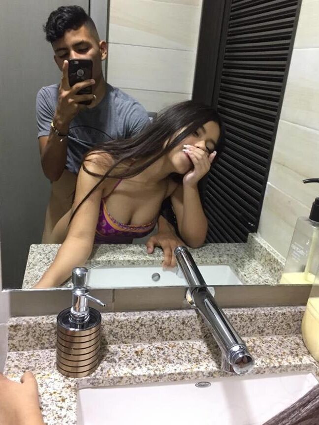 Girl fucking in the bathroom