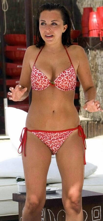 Louisa Lytton sexy in a red bikini.
