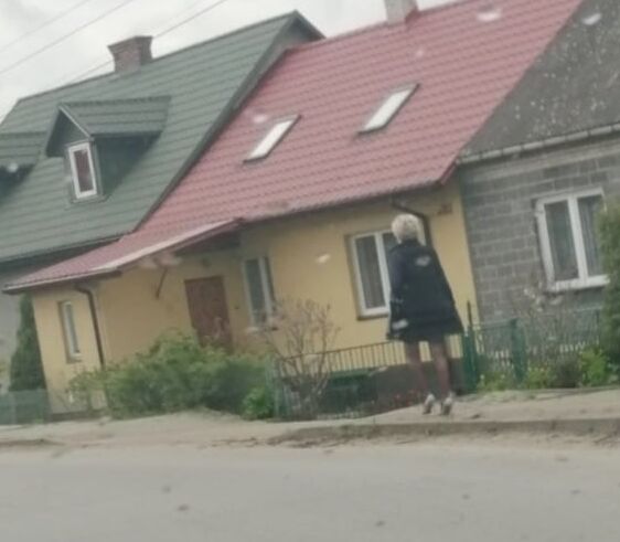 Old bitch comes back from church