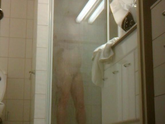 Hot big tit and hairy mature in shower