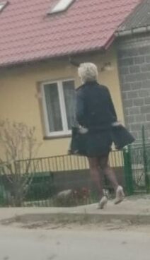 Old bitch comes back from church