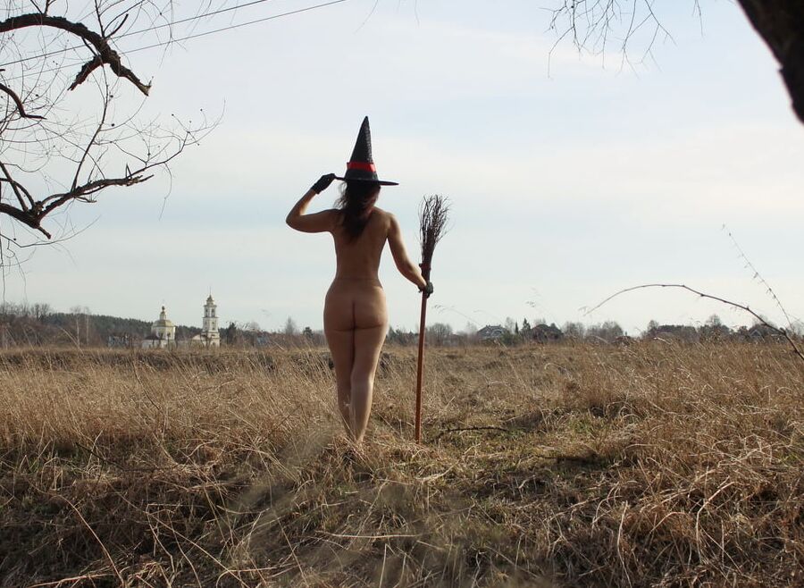 Nude Witch on nature