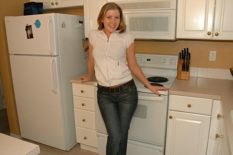 German wife in kitchen ..