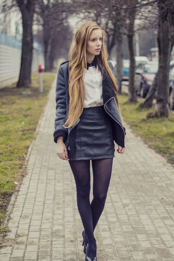 Black Leather Skirt - by Redbull