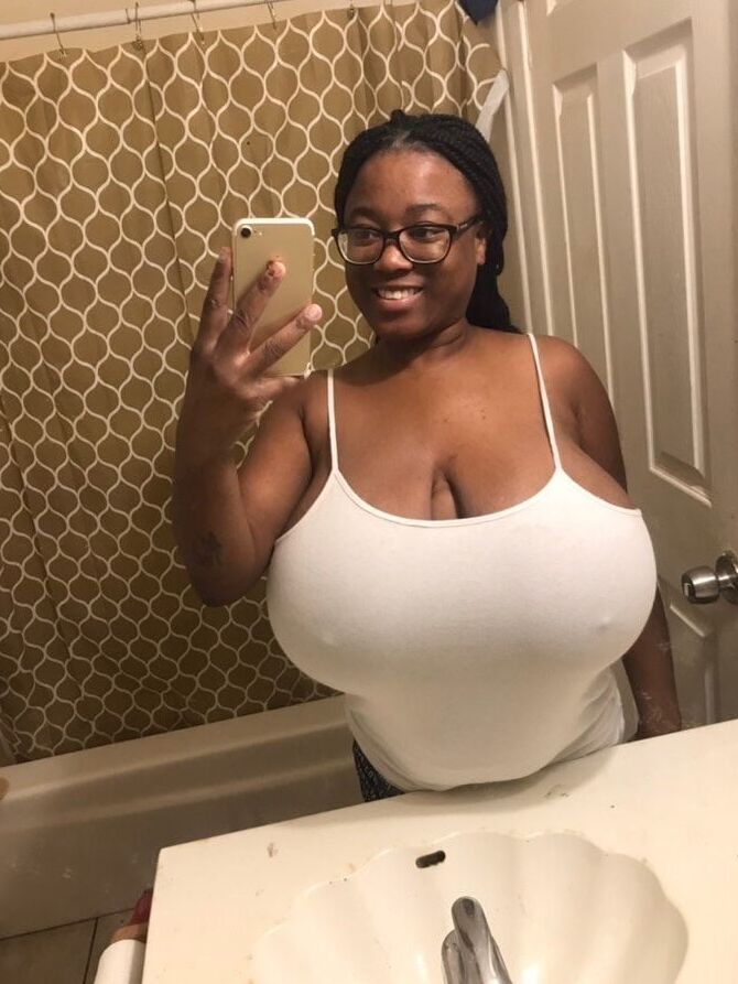 Big huge pretty black tits