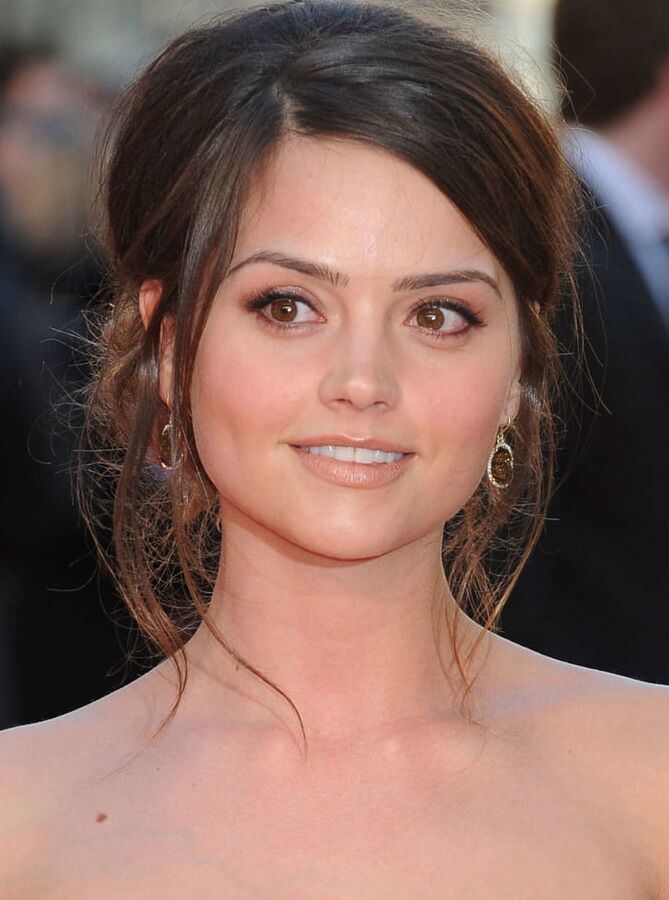 Jenna Coleman pulling lots of cute faces