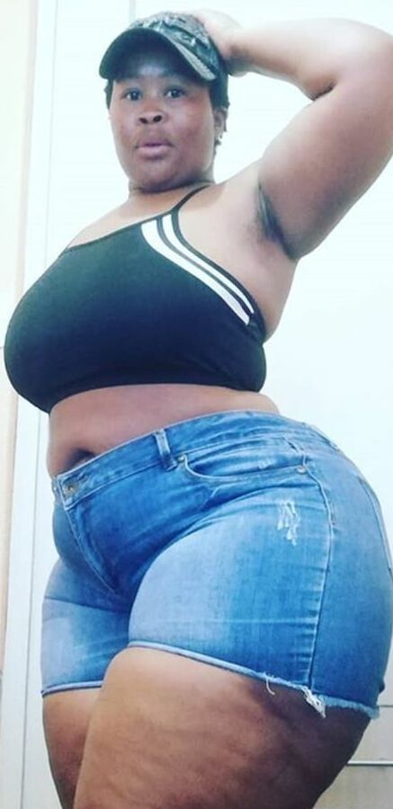 Huge booty wide hip butter face bbw african pear Azah