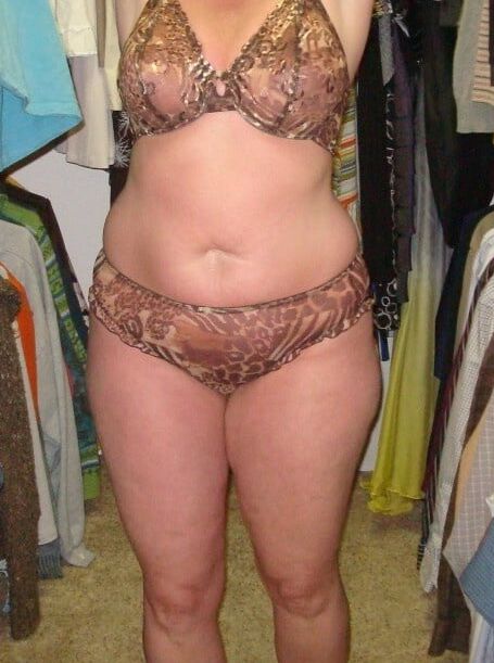 matures in matching bra and panty