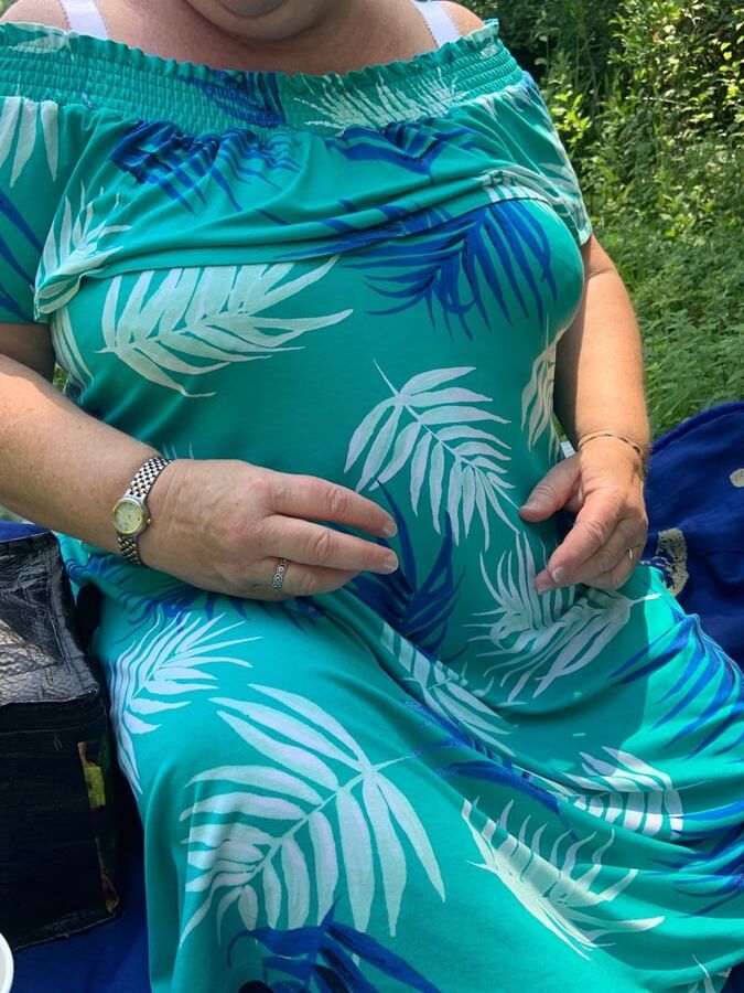 BBW wife playing outdoors and indoors
