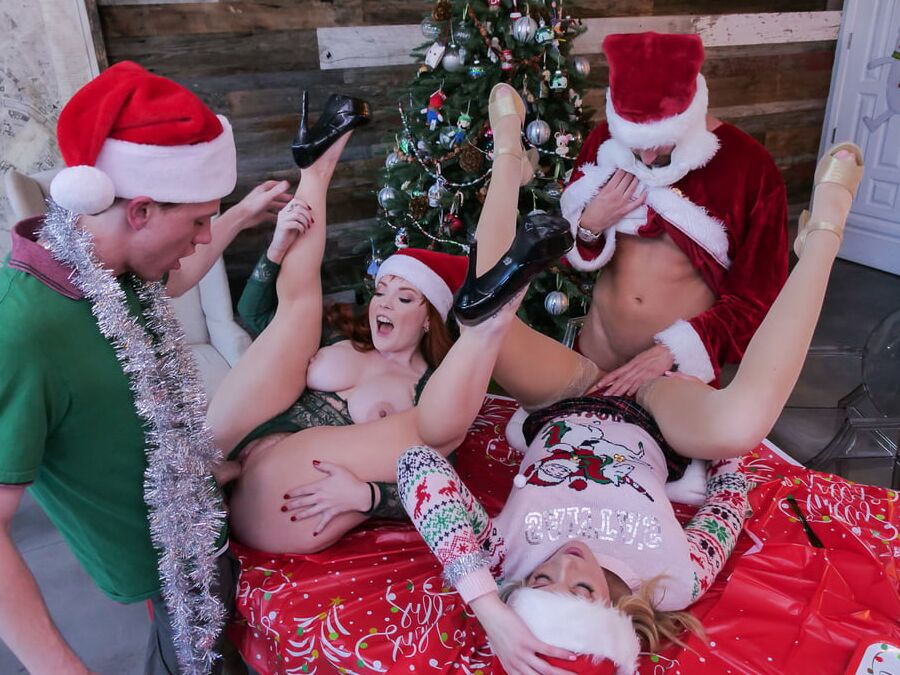 Charlotte Sins and Summer Heart - Christmas Family Orgy