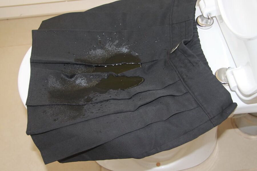 black skirt piss